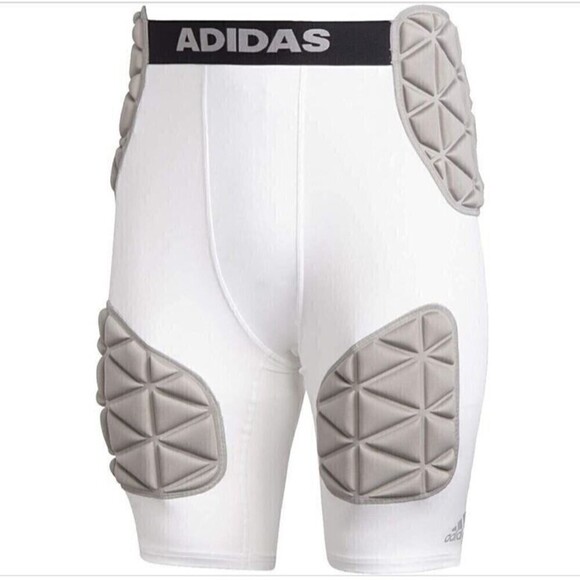 ADIDAS Smash 5 Pad Football Shorts Men's Size 4XL White Gray NWT Sports Pads - Picture 1 of 7